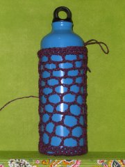 crocheting a flask holder - top crocheting a flask holder - top