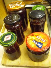 Plum jam in jars Plum jam in jars