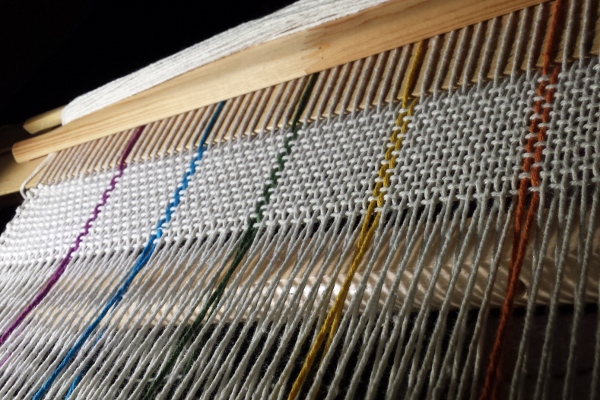 weaving project on the loom